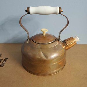 Antique Vintage Copper Tea Pot Kettle